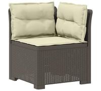 vidaXL Divano da Giardino a 1 Posto con Cuscini Aspetto Rattan PP