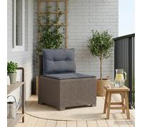 vidaXL Divano da Giardino a 1 Posto con Cuscini Aspetto Rattan PP