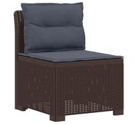 vidaXL Divano da Giardino a 1 Posto con Cuscini Aspetto Rattan PP