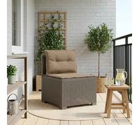 vidaXL Divano da Giardino a 1 Posto con Cuscini Aspetto Rattan PP