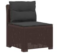 vidaXL Divano da Giardino a 1 Posto con Cuscini Aspetto Rattan PP