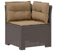 vidaXL Divano da Giardino a 1 Posto con Cuscini Aspetto Rattan PP