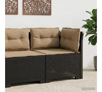 vidaXL Divano da Giardino a 1 Posto con Cuscini Aspetto Rattan PP