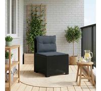 vidaXL Divano da Giardino a 1 Posto con Cuscini Aspetto Rattan PP