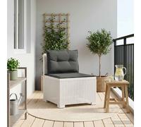 vidaXL Divano da Giardino a 1 Posto con Cuscini Aspetto Rattan PP