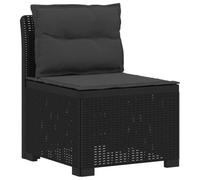 vidaXL Eénpersoons Tuinbank met Kussens Rattan Look PP Antraciet