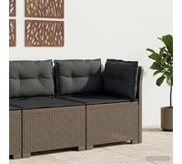 vidaXL Divano da Giardino a 1 Posto con Cuscini Aspetto Rattan PP