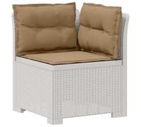 vidaXL Divano da Giardino a 1 Posto con Cuscini Aspetto Rattan PP