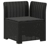 vidaXL Divano da Giardino a 1 Posto con Cuscino Aspetto Rattan PP, Divano moderno per esterni, resistente agli agenti atmosferici, per giardino, balcone e verande, protezione UV