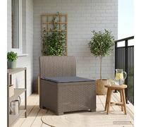 vidaXL Divano da Giardino a 1 Posto con Cuscino Aspetto Rattan PP
