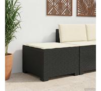 vidaXL Eénpersoons Tuinbank met Kussen Rattan Look PP Antraciet