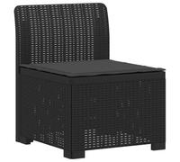 vidaXL Eénpersoons Tuinbank met Kussen Rattan Look PP Antraciet
