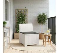 vidaXL Divano da Giardino a 1 Posto con Cuscino Aspetto Rattan PP