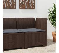 vidaXL Divano da Giardino a 1 Posto con Cuscino Aspetto Rattan PP