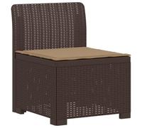 vidaXL Divano da Giardino a 1 Posto con Cuscino Aspetto Rattan PP, Divano moderno per esterni, resistente agli agenti atmosferici, per giardino, balcone e verande, protezione UV