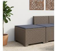 vidaXL Eénpersoons Tuinbank met Kussen Rattan Look PP Lichtgrijs