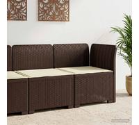 vidaXL Divano da Giardino a 1 Posto con Cuscino Aspetto Rattan PP, Divano moderno per esterni, resistente agli agenti atmosferici, per giardino, balcone e verande, protezione UV