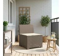 vidaXL Divano da Giardino a 1 Posto con Cuscino Aspetto Rattan PP