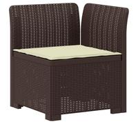 vidaXL Divano da Giardino a 1 Posto con Cuscino Aspetto Rattan PP, Divano moderno per esterni, resistente agli agenti atmosferici, per giardino, balcone e verande, protezione UV