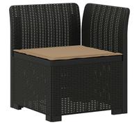 vidaXL Divano da Giardino a 1 Posto con Cuscino Aspetto Rattan PP, Divano moderno per esterni, resistente agli agenti atmosferici, per giardino, balcone e verande, protezione UV