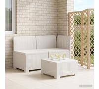 vidaXL Divano da Giardino a 2 Posti Aspetto Rattan 2 posto PP Bianco