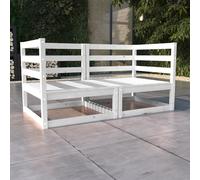 AX 2 Divani Salotto Modulare Bianco 70x70x67cm Giardino Legno Massello + 3075245