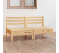 vidaXL Divano da Giardino a 2 Posti in Legno Massello di Pino