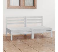 Divano da giardino a 2 posti in massello di pino bianco