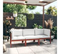 vidaXL Divano da Giardino a 3 Posti con Cuscino in Legno di Acacia