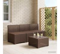 vidaXL Divano da Giardino a 3 Posti in Aspetto Rattan 3 posto PP