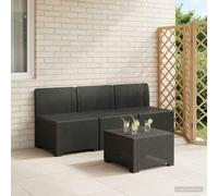 vidaXL Divano da Giardino a 3 Posti in Aspetto Rattan PP Antracite