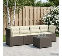 vidaXL Divano da Giardino a 4 Posti con Cuscini in Stile Rattan PP