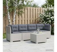 vidaXL Divano da Giardino a 4 Posti con Cuscini in Stile Rattan PP