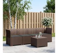vidaXL Divano da Giardino a 4 Posti con Cuscini in Stile Rattan PP