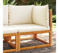 vidaXL Divano Angolare Giardino con Cuscini Legno Massello di Acacia, Divano da Giardino con Cuscini, Divano angolare modulare, Divano da Esterno