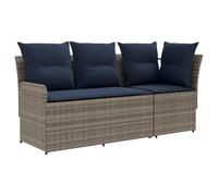 vidaXL Divano da giardino con bracciolo e divano ad angolo con cuscino 2 pezzi, piedini regolabili, design moderno, uso versatile, per mobili, installazione facile, materiale durevole, casa o ufficio