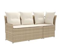 vidaXL Divano da giardino con bracciolo e divano ad angolo con cuscino 2 pezzi, piedini regolabili, design moderno, uso versatile, per mobili, installazione facile, materiale durevole, casa o ufficio