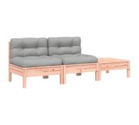 vidaXL Divano da Giardino con Cuscini e Poggiapiedi 2 Posti