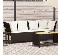 DIVANO DA GIARDINO VIDAXL con Cuscini in Polyrattan Marrone - 4104123