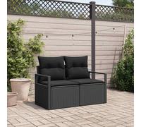 vidaXL Divano da giardino con cuscino 120 x 62 x 69 cm. polyrattan