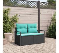 vidaXL Divano da giardino con cuscino 120 x 62 x 69 cm. polyrattan