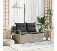 vidaXL Divano da giardino con cuscino 120 x 62 x 69 cm. polyrattan
