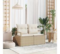 vidaXL Divano da giardino con cuscino 120 x 62 x 69 cm. polyrattan