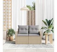 vidaXL Divano da Giardino con Cuscino 123 x 62 x 69 cm polyrattan, Divano modulare Moderno per Giardino e terrazza, Leggero, Resistente, Anti-UV, per goderti Il Relax all'aperto