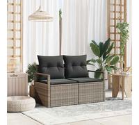vidaXL Divano da giardino Grigio 120 x 62 x 69cm polyrattan