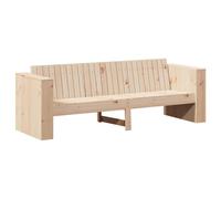 vidaXL Divano da Giardino 3 posti Naturale Legno Massiccio di Pino Medio