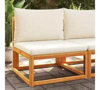 vidaXL Divano da Giardino Senza Braccioli con Cuscini Massello Acacia, divano da giardino con cuscini, divano singolo, divano da patio