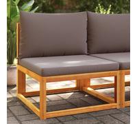 vidaXL Divano da giardino senza braccioli con cuscini in legno di acacia e corda