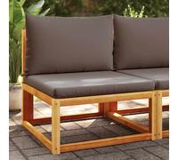 vidaXL Divano da Giardino Senza braccioli con Cuscini in Legno di Acacia e Rattan