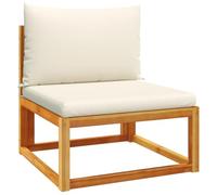 vidaXL Divano da giardino senza braccioli con cuscini in legno di acacia e rattan